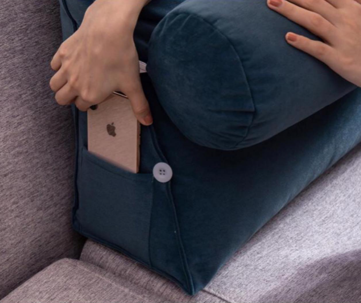 Back & Headrest Support Pillow With Phone Pocket